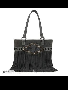 Trinity Ranch Western Shoulder Bag Tooled Whipstitch
